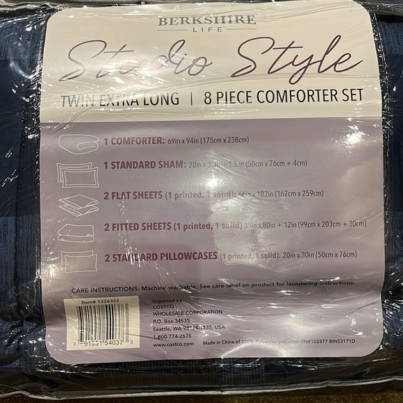 Berkshire Life Twin XL Comforter Set New with Tags - Picture 3 of 6